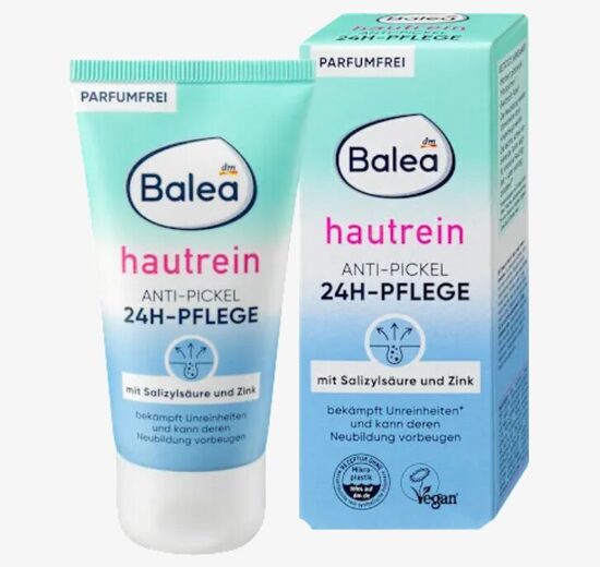 Balea Hautrein pret pūtīšu dienas krēms sejai, 24 h iedarbība, 50 ml